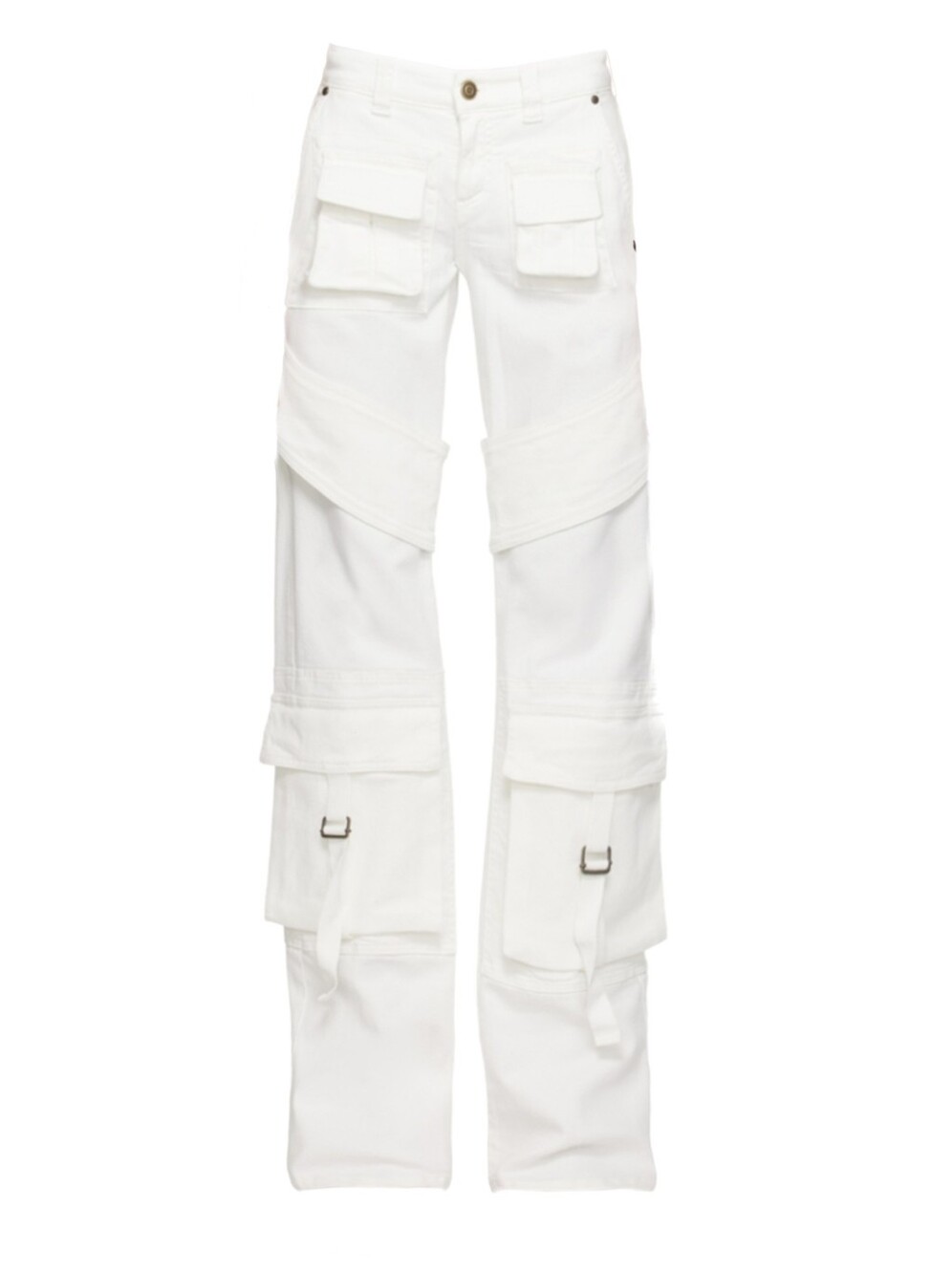 BLUMARINE White Denim Cargo Pants Size 36 NWT